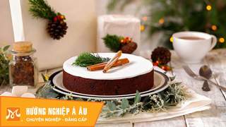 Hướng Nghiệp Á Âu - Học Làm Bánh Ngon: Cách làm bánh giáng sinh (bánh christmas cake)