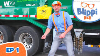 Blippi (English) - Ep 1: Blippi recycles with garbage trucks