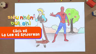 Siêu Nhân Bút Chì - Cách vẽ Lọ Lem và Spiderman