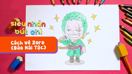 Siêu Nhân Bút Chì - Cách Vẽ Zoro (Đảo Hải Tặc) | Pops Kids