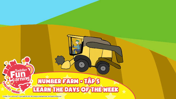 Toddler Fun Learning (Thuyết minh) - Number Farm - Tập 5: Learn The Days Of  The Week | POPS Kids